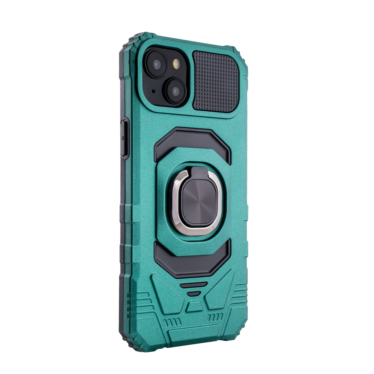 Kickstand Ring Holder TPU Shockproof Case for iPhone 15 PLUS in Green